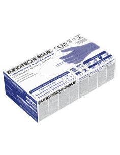 Boîte de 100 gants jetables en nitrile bleu poudré 2
