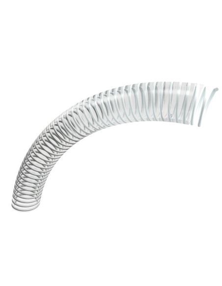 Tuyau PVC alimentaire spirale plastique blanc 
