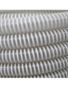 Tuyau PVC alimentaire spirale plastique blanc 