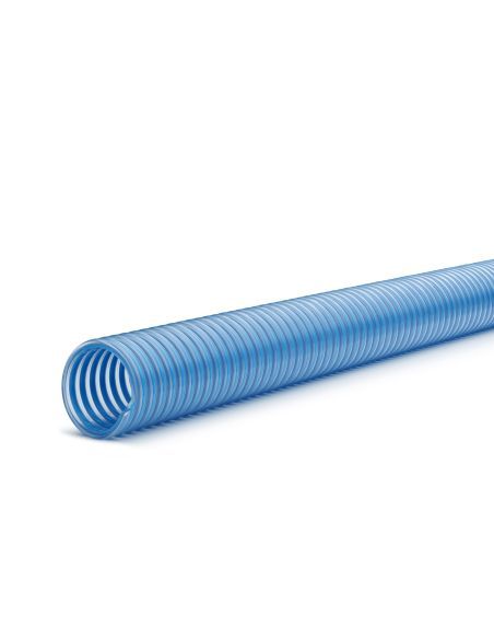 FLEXIGLISSE - Tuyau PVC à double spirale plastique bleue brevetée - à la coupe