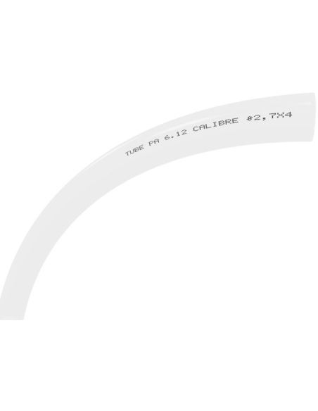 Tube calibré en polyamide (PA) blanc