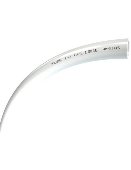 Tube calibré en polyuréthane (PU) blanc 