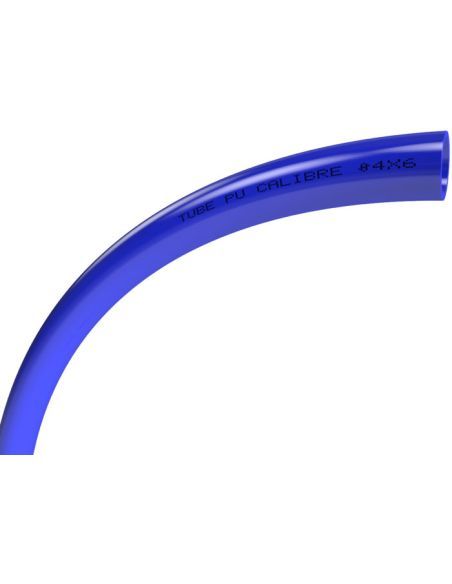 Tube calibré en polyuréthane (PU) bleu