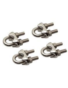 Lot de 4 Serre-Cable Inox pour cable Dia. 4mm