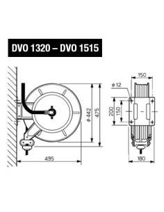 Enrouleur Eau ouvert acier avec 15m de tuyau15x21mm 2