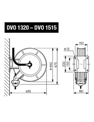 Enrouleur Eau ouvert acier avec 15m de tuyau15x21mm
