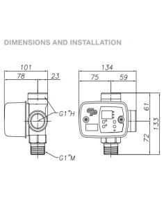 Pressostat électronique T-KIT Switchmatic 2 avec protection manque d'eau 2