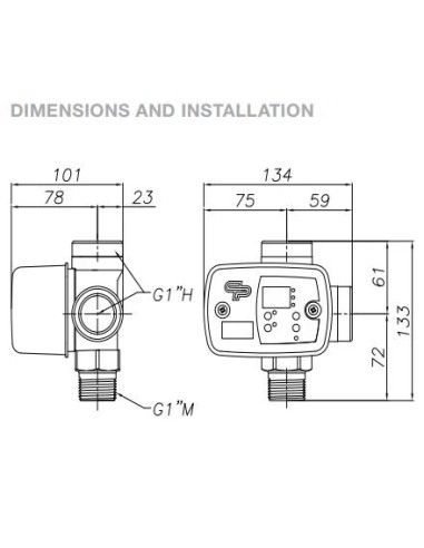 Pressostat électronique T-KIT Switchmatic 2 avec protection manque d'eau