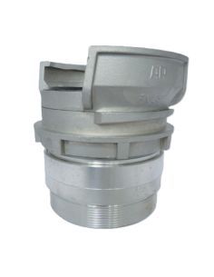 Raccord D.S.P en aluminium sur mâle BSP, avec verrou.