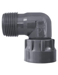 Coude PVC mâle/femelle 1" avec écrou mobile