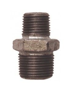 Raccord mamelon réduit en fonte malléable galvanisée