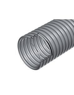 Gaine PVC grise avec spire acier +65°C