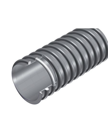 Gaine PVC grise avec spire PVC + 60°C