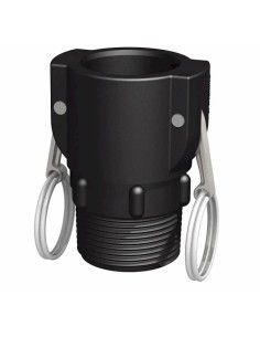 Coupleur à came en polypropylène sur mâle BSP - CamLock Type. B