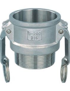 Coupleur à came en inox sur mâle BSP - CamLock Type. B