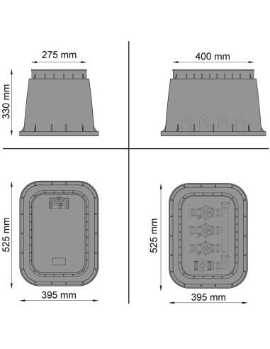 Regard rectangulaire 40 x 28 cm
