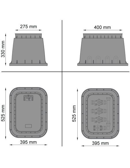 Regard rectangulaire 40 x 28 cm