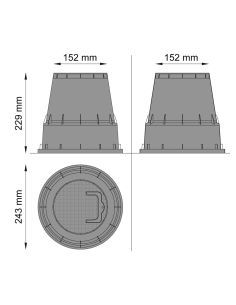 Regard circulaire diamètre 15cm 2