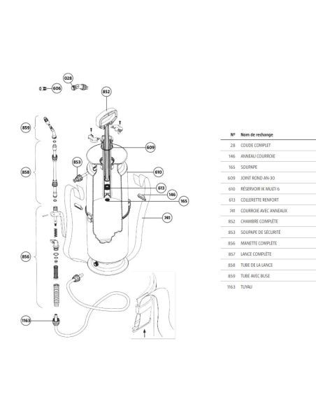Tube de lance pour pulvérisateur IK