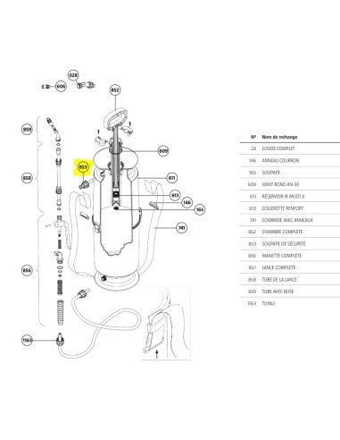 Soupape de sécurité pour pulvérisateur IK