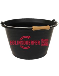 SEAU VENDANGE NOIR de 15L+ poignée bois Réf:521.N