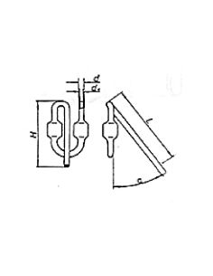 PETITE PIPE FERMENTATION NU -angle 45°- Réf:IK.45.B 2