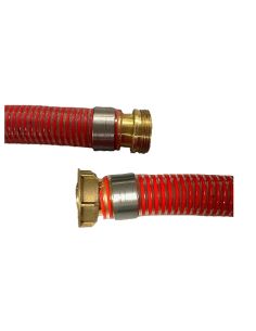 Tuyaux PVC spiralés alimentaires rouges équipés en Mâcon Laiton