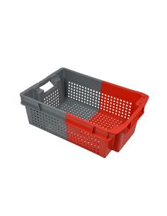 Bac Ajouré Bicolore Gris/Rouge Emboîtable - 32L