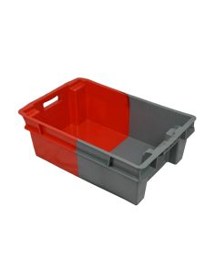 Bac Plein Bicolore Gris/Rouge Emboîtable - 32L