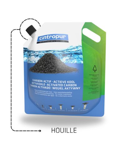 RECHARGE CHARBON ACTIF A BASE DE HOUILLE 3,4L NW.25 NW.32 ALIMENTAIRE