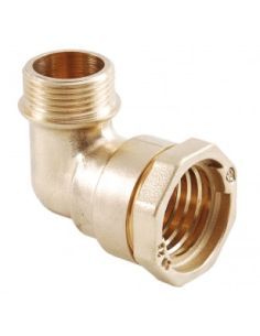 Raccord laiton à compression coude fileté