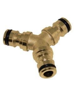Dérivation Y en laiton avec 3 adaptateurs